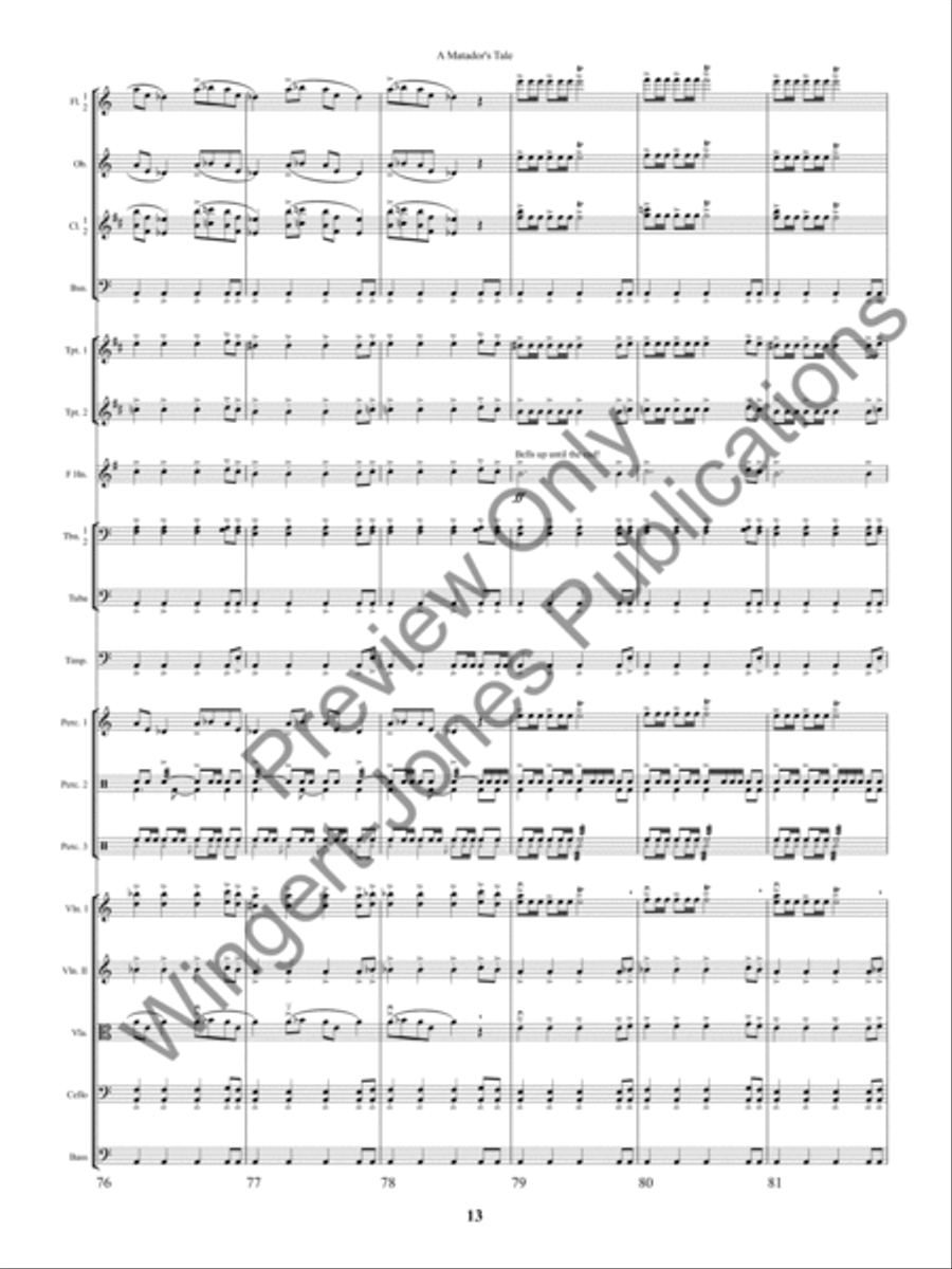 A Matador's Tale Full Orchestra scores gallery preview page 16