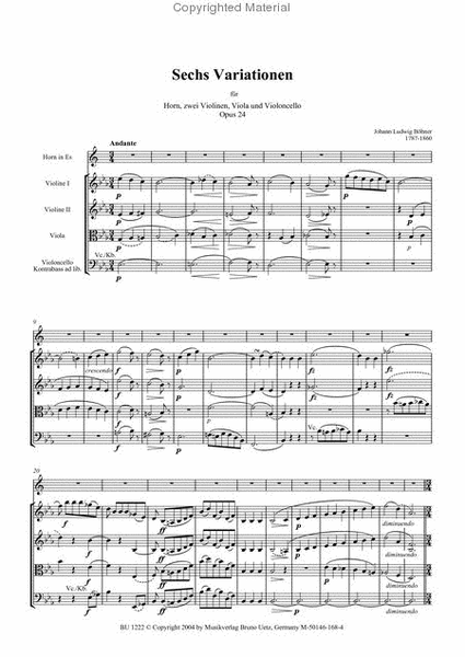 Six Variationen Op. 24
