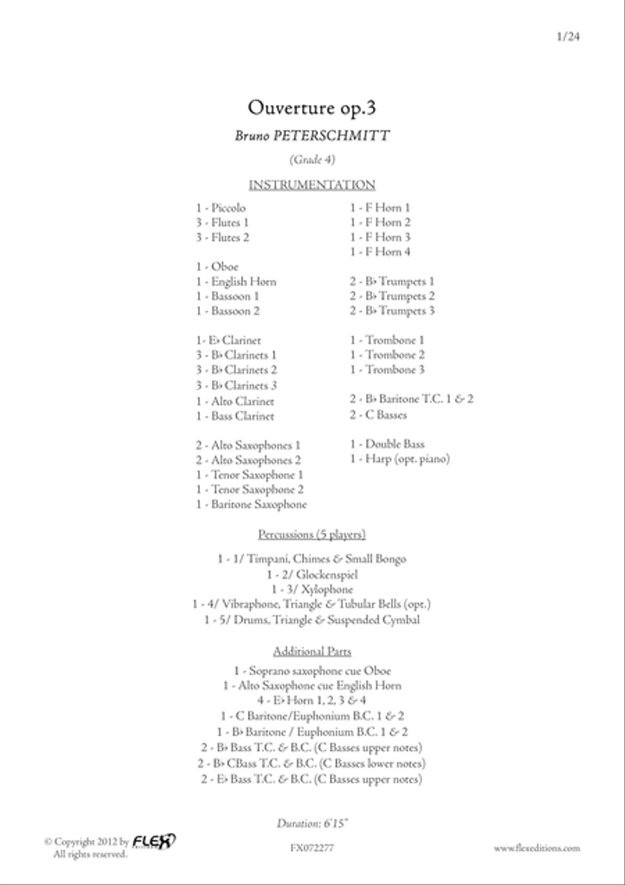 Ouverture Opus 3 Concert Band scores gallery preview page 2
