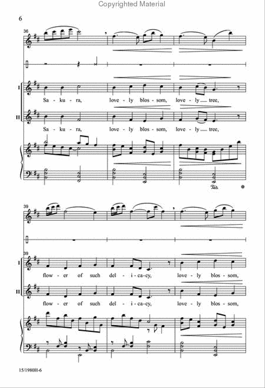 Sakura, Sakura 2-Part scores gallery preview page 6
