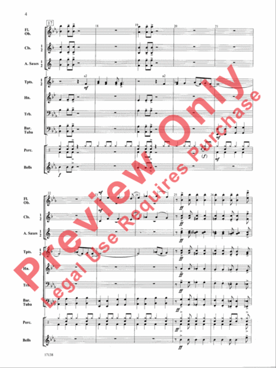 Hark! the Herald Trumpets Swing Concert Band scores gallery preview page 5