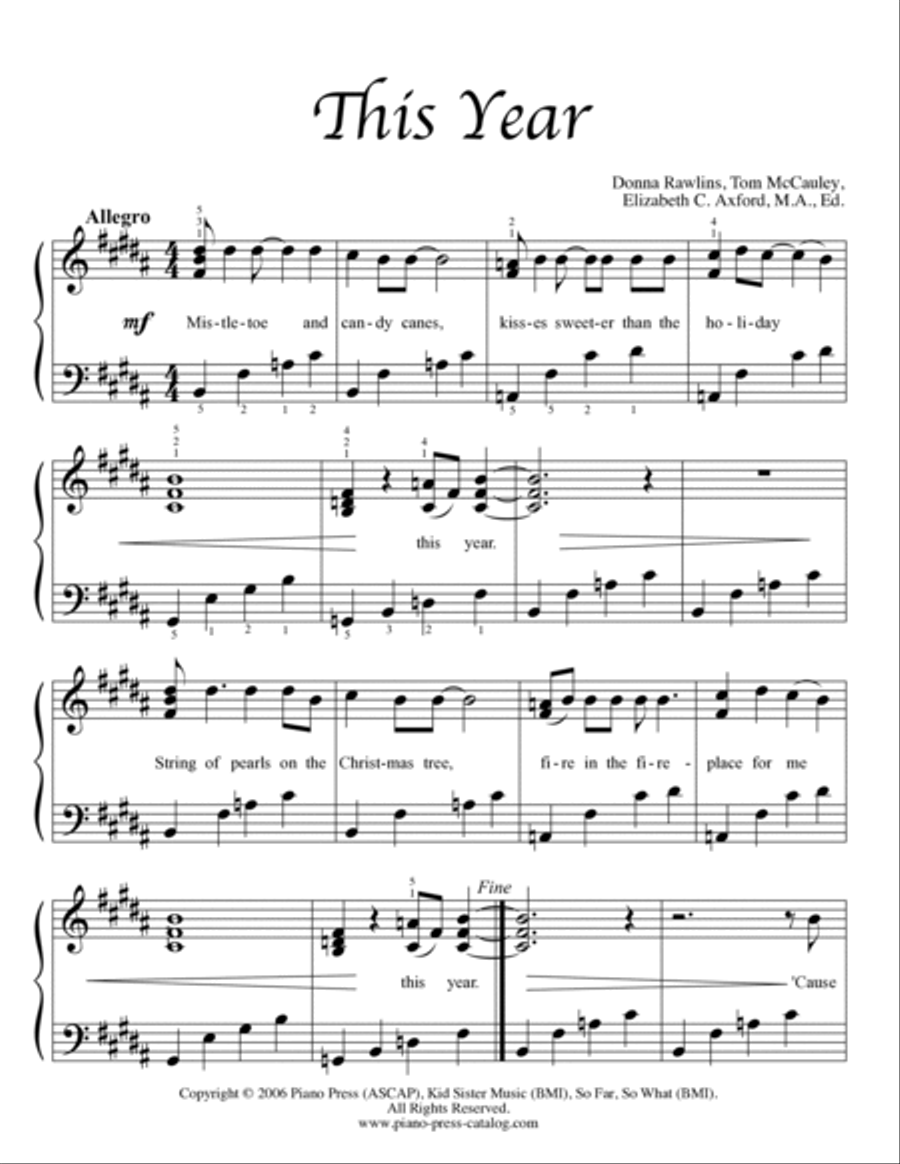 This Year This Year Piano Method scores gallery preview page 2