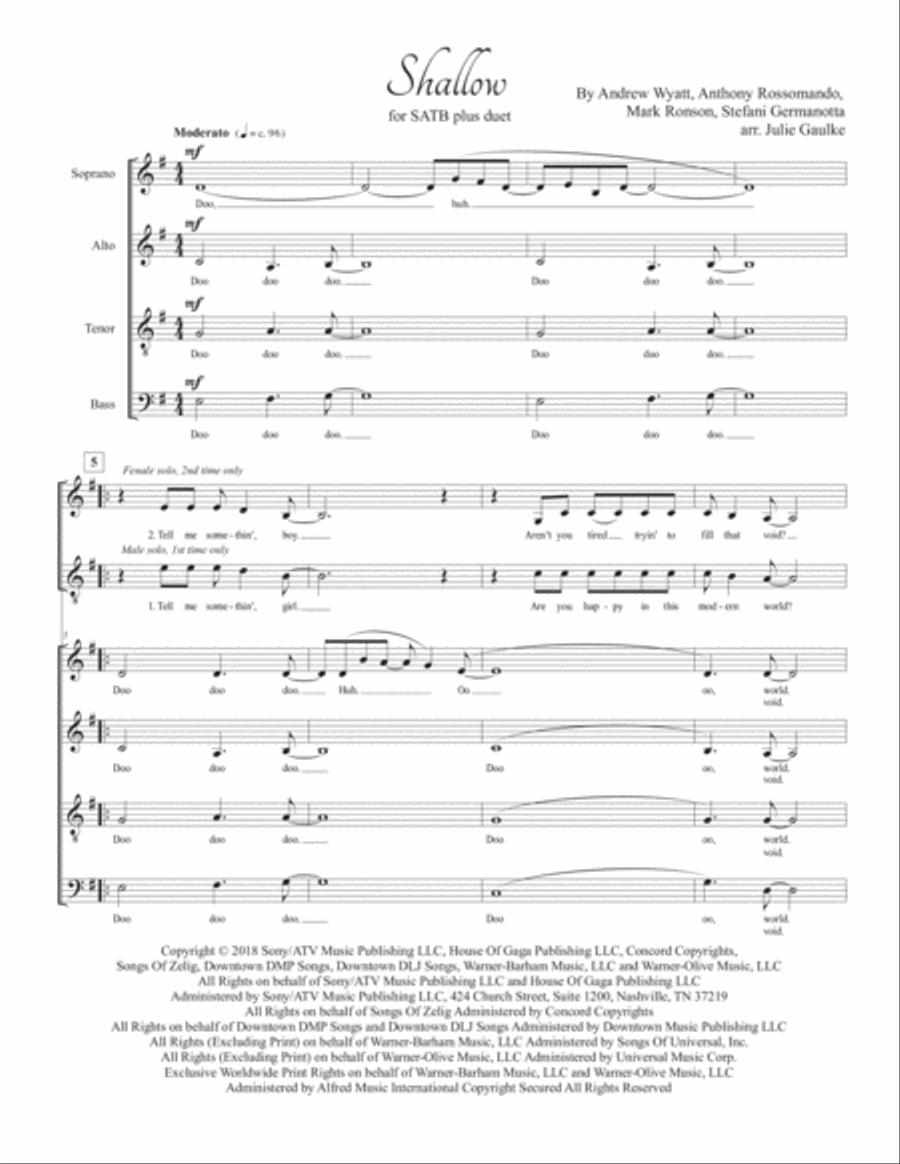 Shallow 4-Part scores gallery preview page 1
