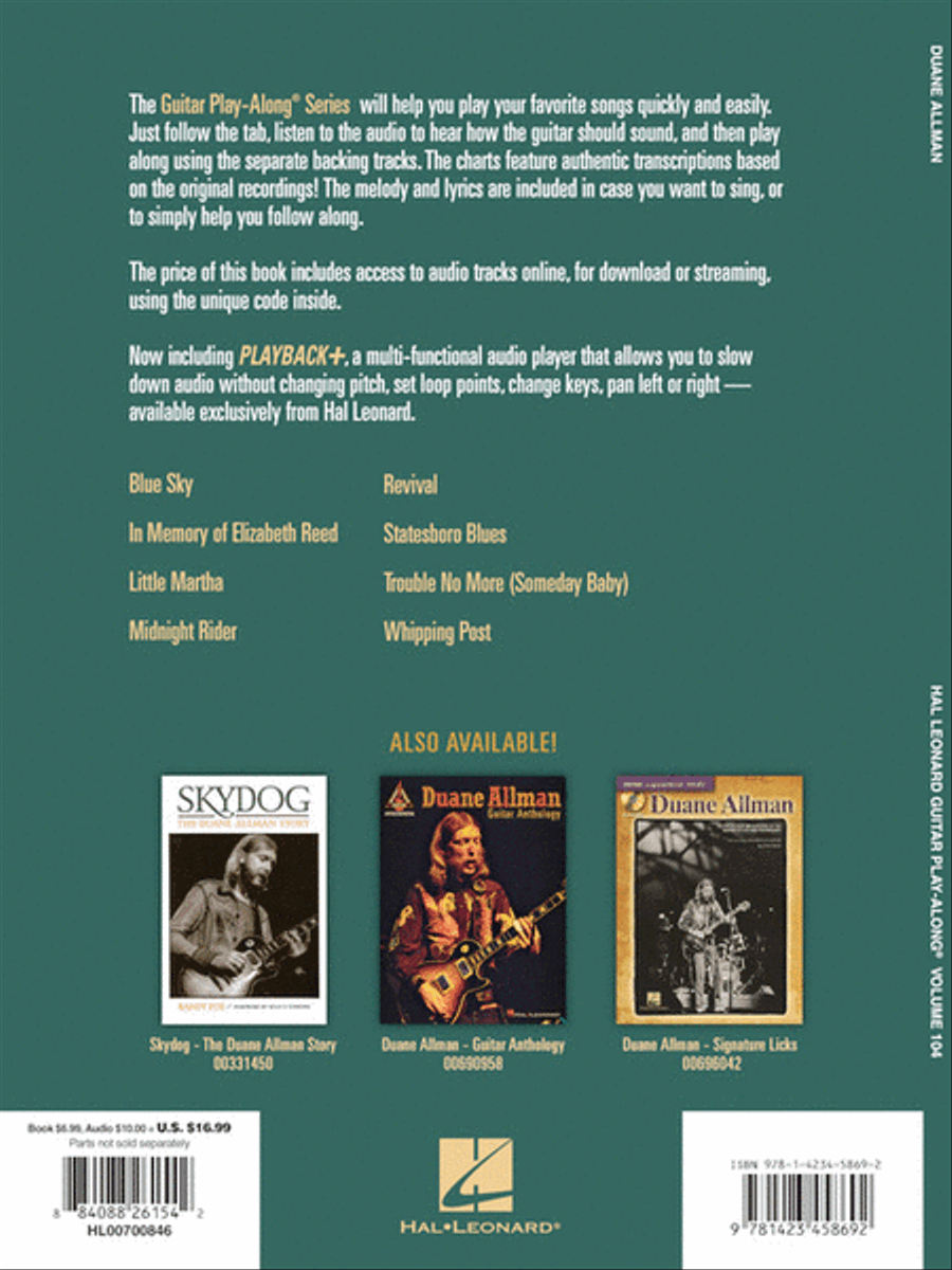 Duane Allman Duane Allman Guitar Tablature scores gallery preview page 9