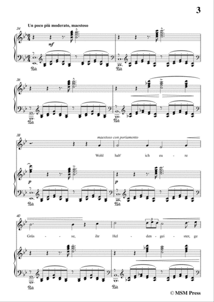 Liszt-Die Vätergruft in g minor,for Voice and Piano Voice Solo scores gallery preview page 5