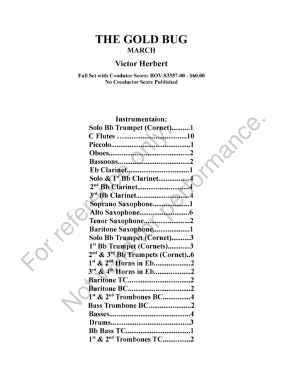 The Gold Bug Concert Band scores gallery preview page 3