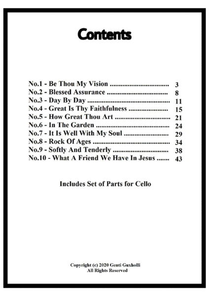 Favorite Hymns On Cello (Volume I) - A Collection of Ten Cello Solos image number null