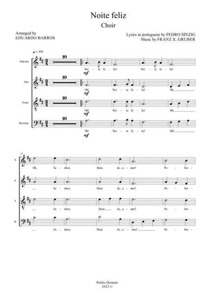 Noite Feliz - Para Coro e Quarteto de Cordas (Orquestra de Cordas) image number null