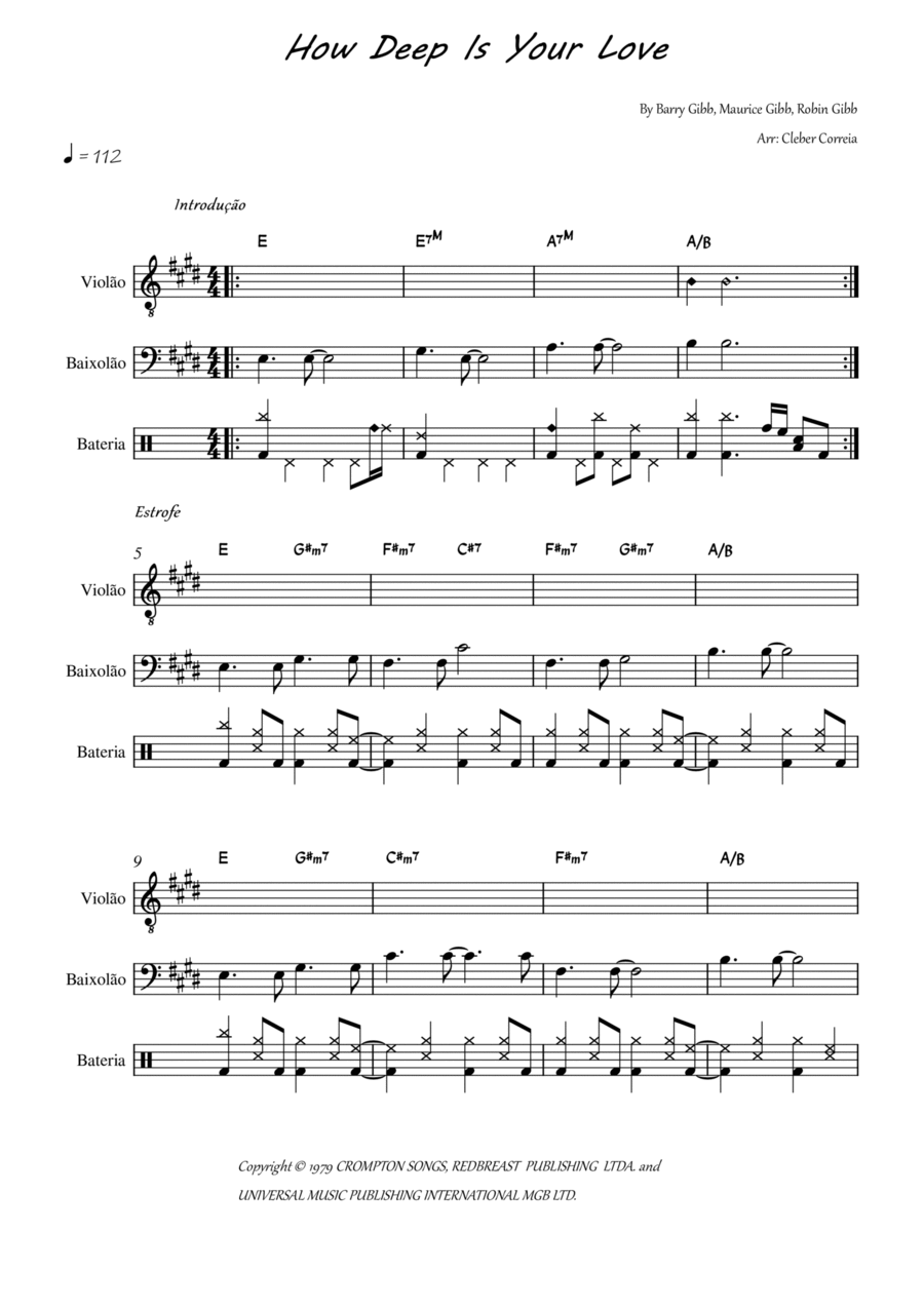 How Deep Is Your Love String Duet scores gallery preview page 1