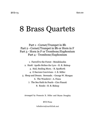 Book cover for 8 Brass Quartets