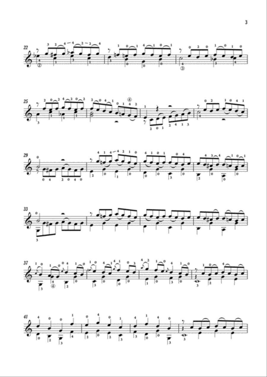 Sonata VIII en La menor Acoustic Guitar scores gallery preview page 3