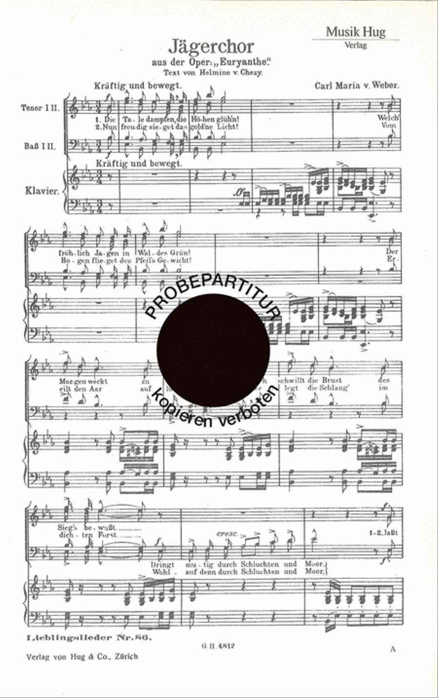 Jagerchor Jagerchor Men's Choir scores gallery preview page 1