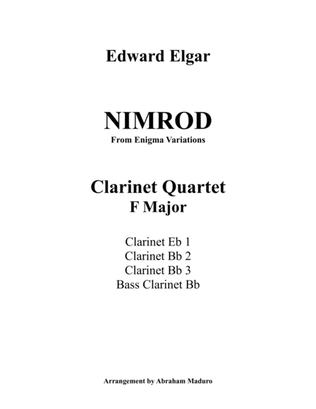 Nimrod From Enigma Variations Clarinet Quartet