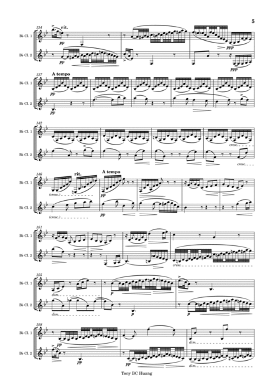 Duo Op.15 for 2 Clarinets Duo Op.15 for 2 Clarinets Clarinet Duet scores gallery preview page 5