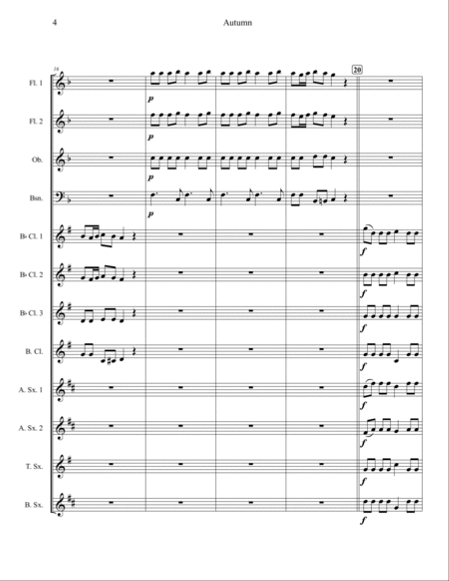 The Four Seasons The Four Seasons Woodwind Ensemble scores gallery preview page 5