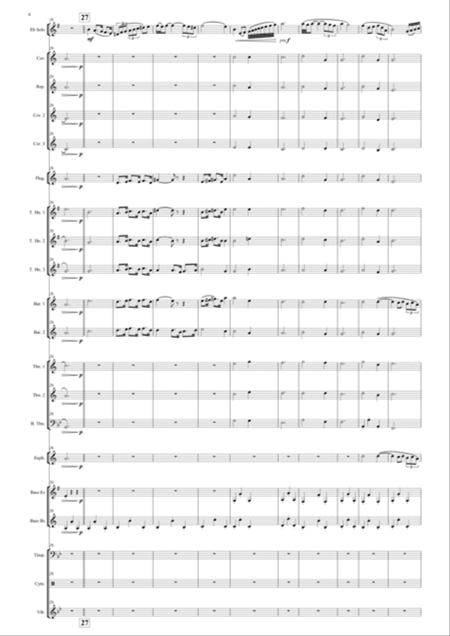 Adagio in G Minor (Eb Soprano Cornet Solo) Brass Band scores gallery preview page 3