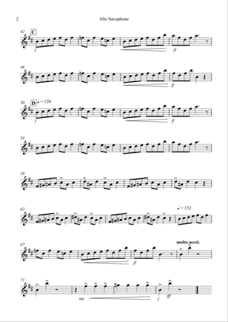 In the Hall of the Mountain King for Alto Saxophone and Violin Duet Alto Saxophone scores gallery preview page 6