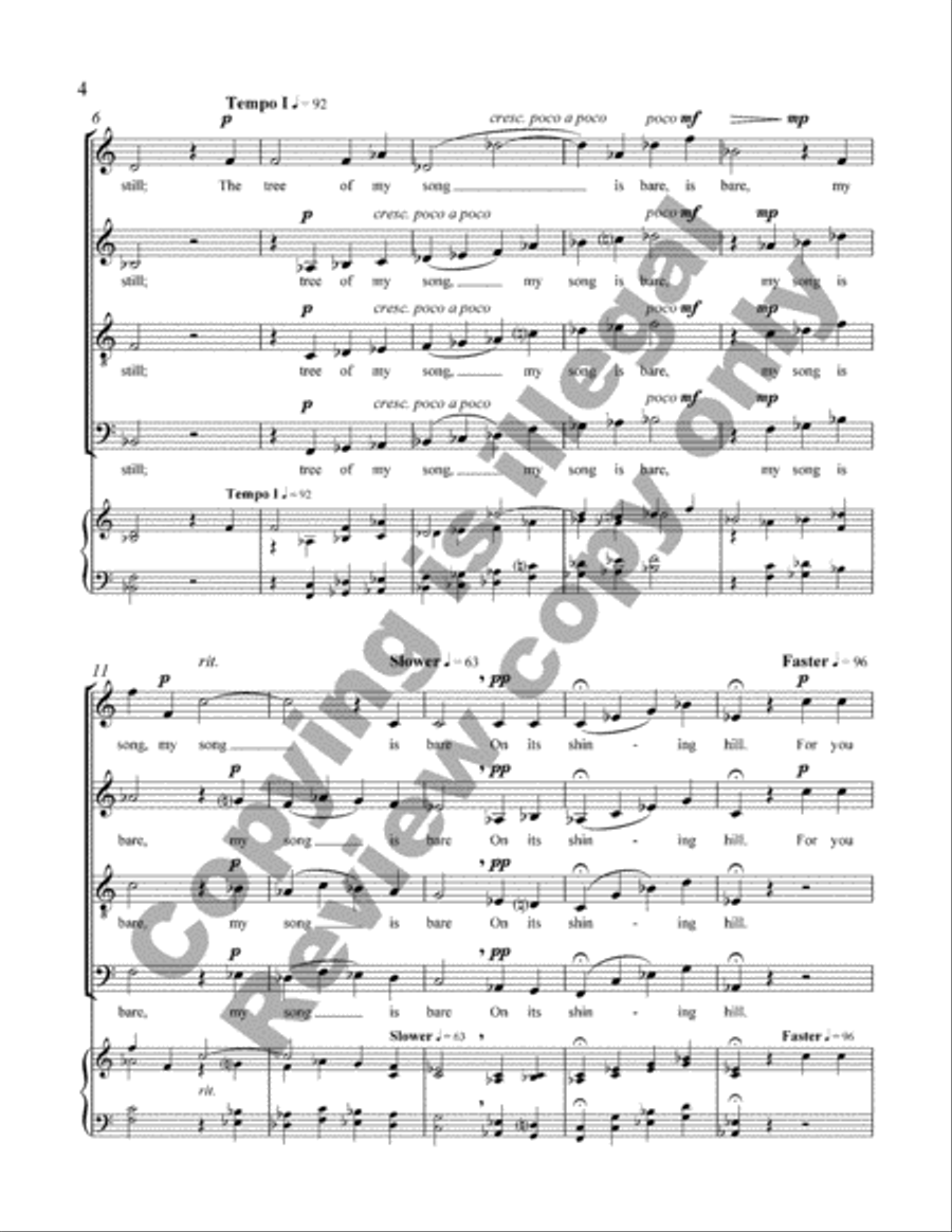 The Tree of Song 4-Part scores gallery preview page 4