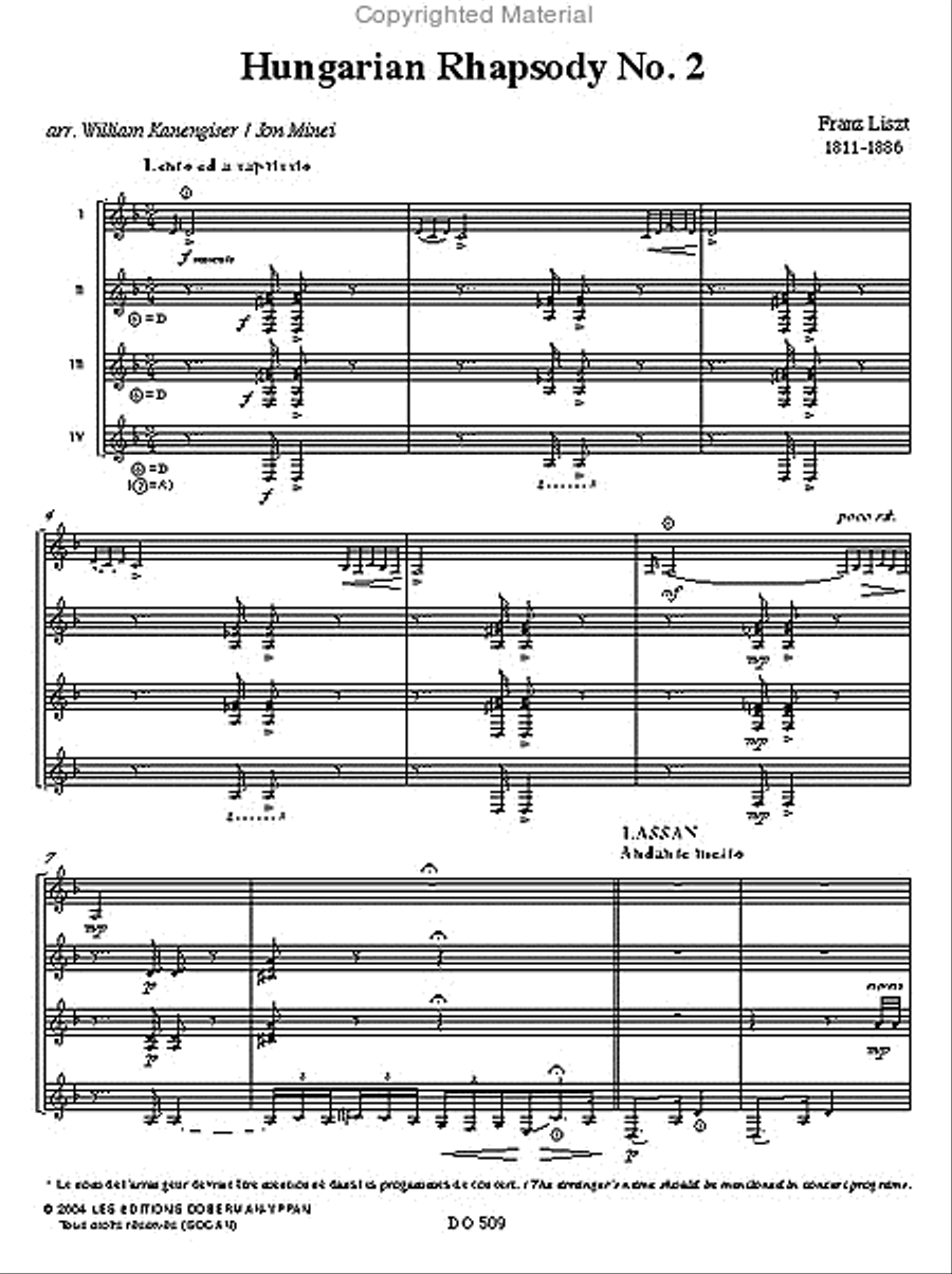 Hungarian Rhapsody no. 2 Guitar Ensemble scores gallery preview page 2