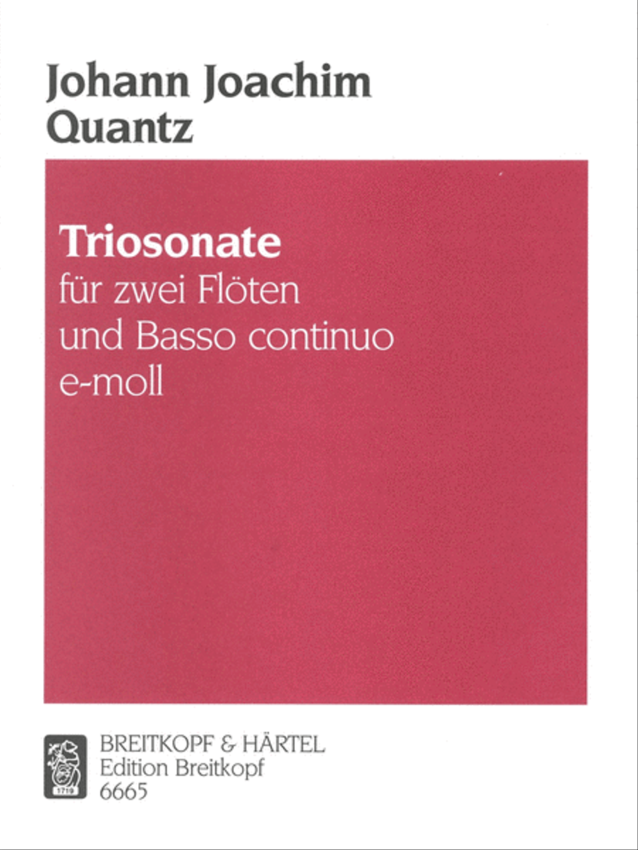 Trio Sonata in E minor Score scores gallery preview page 1