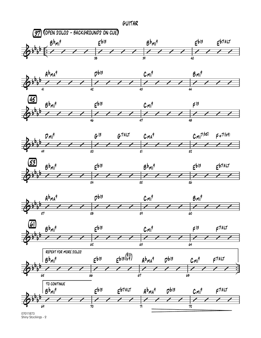 Shiny Stockings - Guitar Shiny Stockings - Guitar Jazz Ensemble scores gallery preview page 2