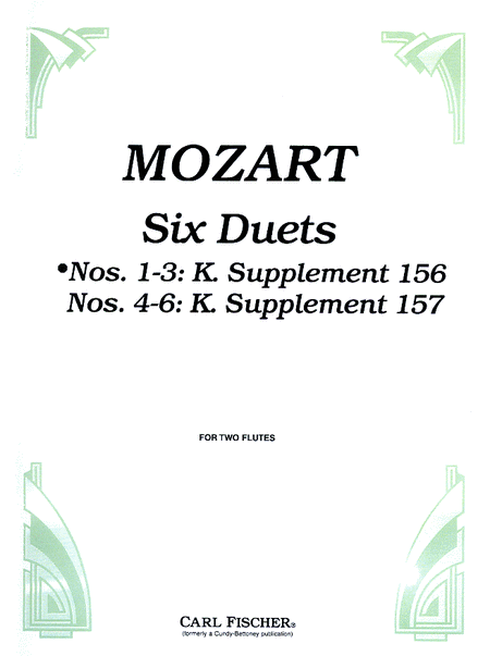 Wolfgang Amadeus Mozart: Six Duets, Op. 75, No 1-3