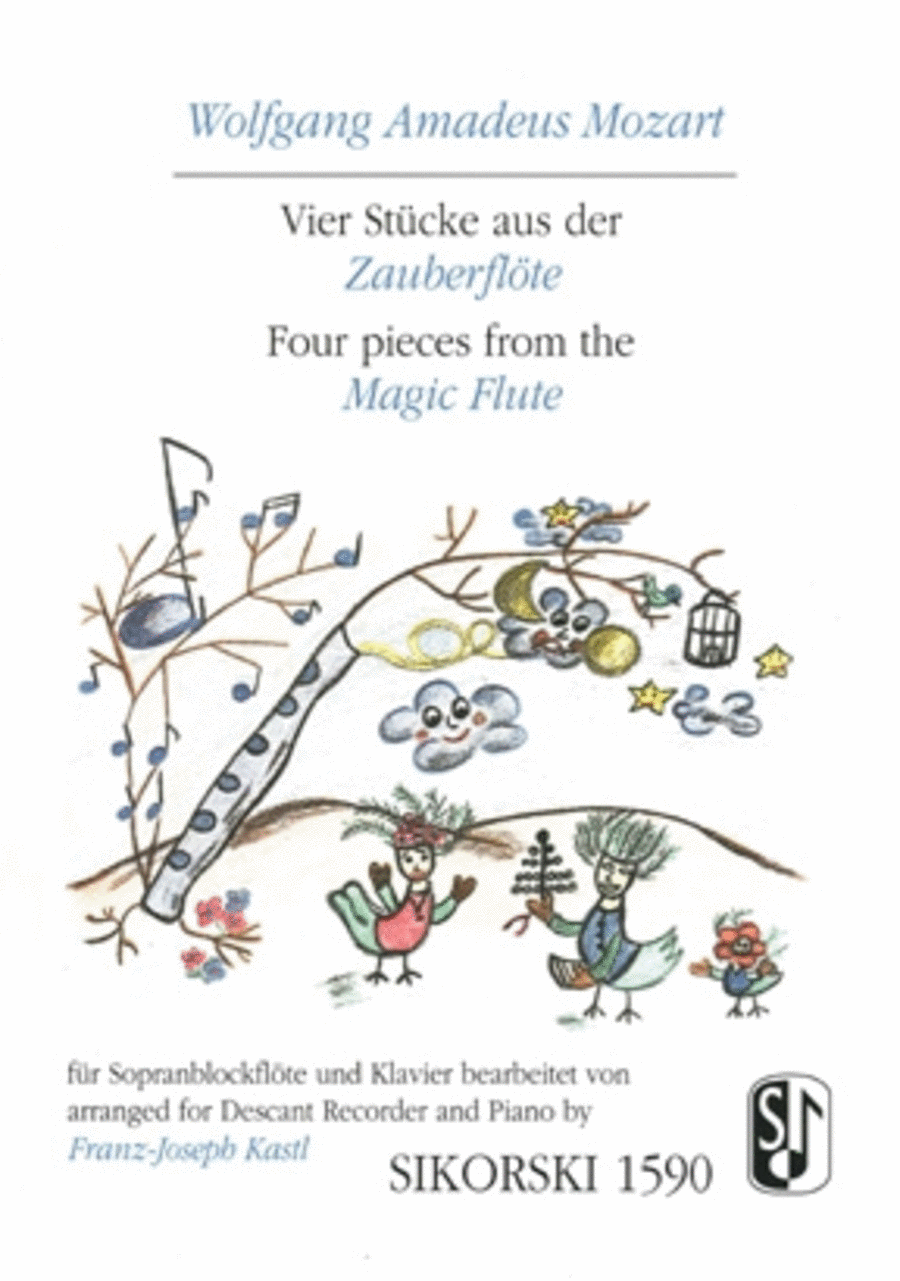 4 Stucke Aus Der Zauberflote (4 Pieces From Magic Flute) Soprano Recorder And Piano