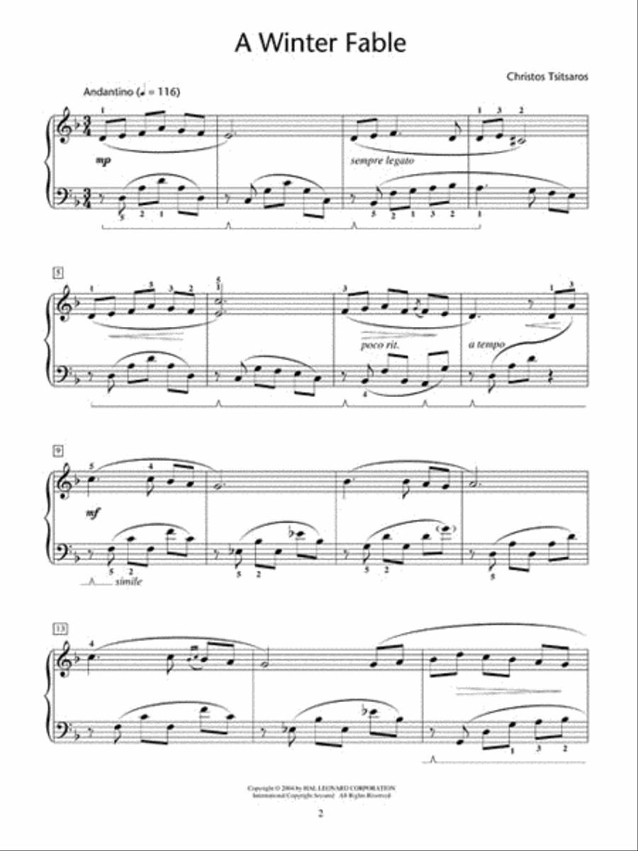 Songs Without Words - Nine Character Pieces for Piano Solo Piano Method scores gallery preview page 4