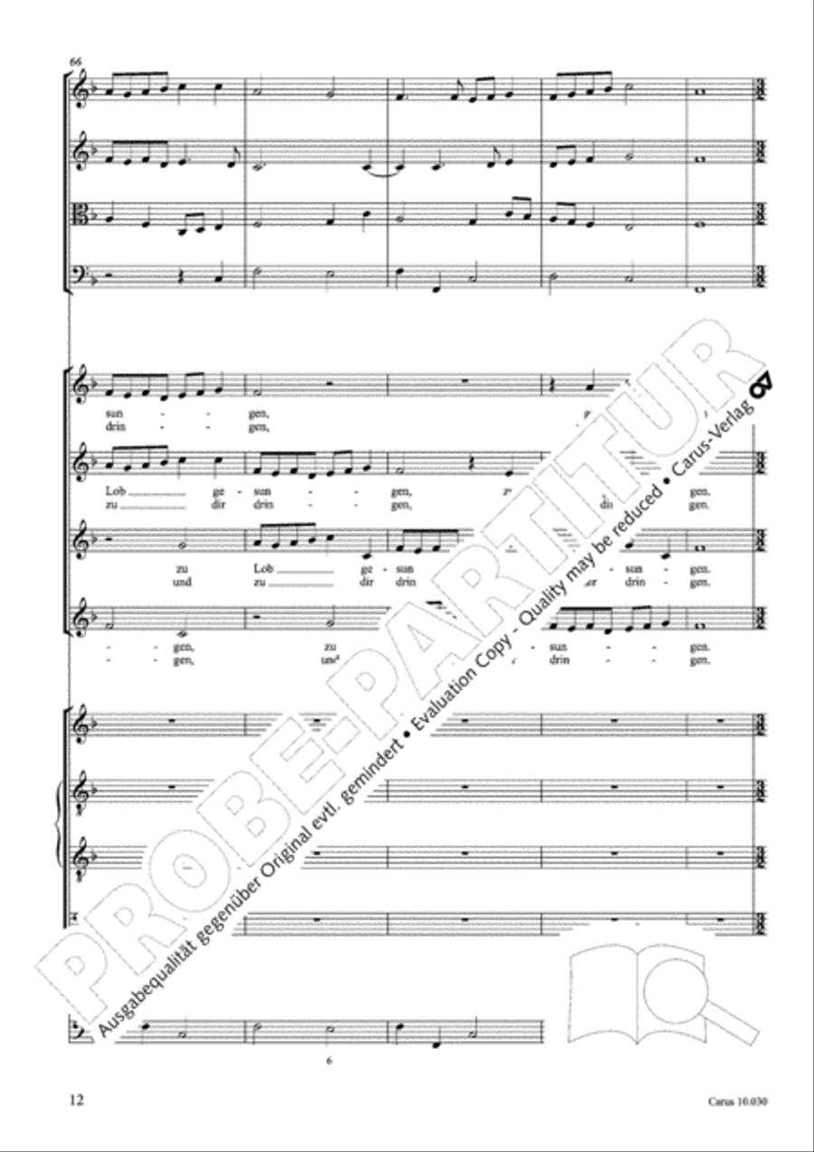 Come, Holy Ghost, God and Lord (Komm, Heiliger Geist, Herre Gott) 4-Part scores gallery preview page 13