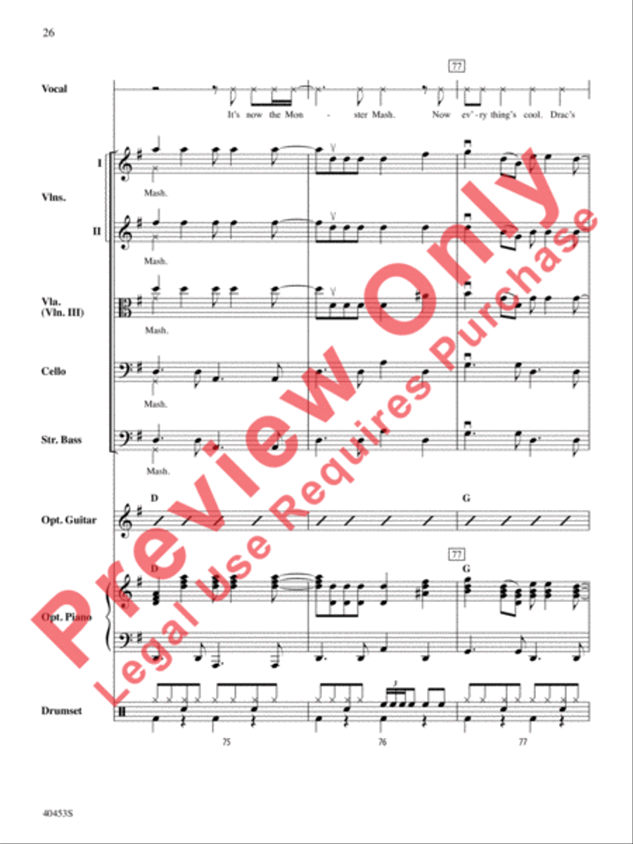 Monster Mash String Orchestra scores gallery preview page 27