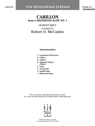 Carillon from L'arlesienne Suite No. 1: Score
