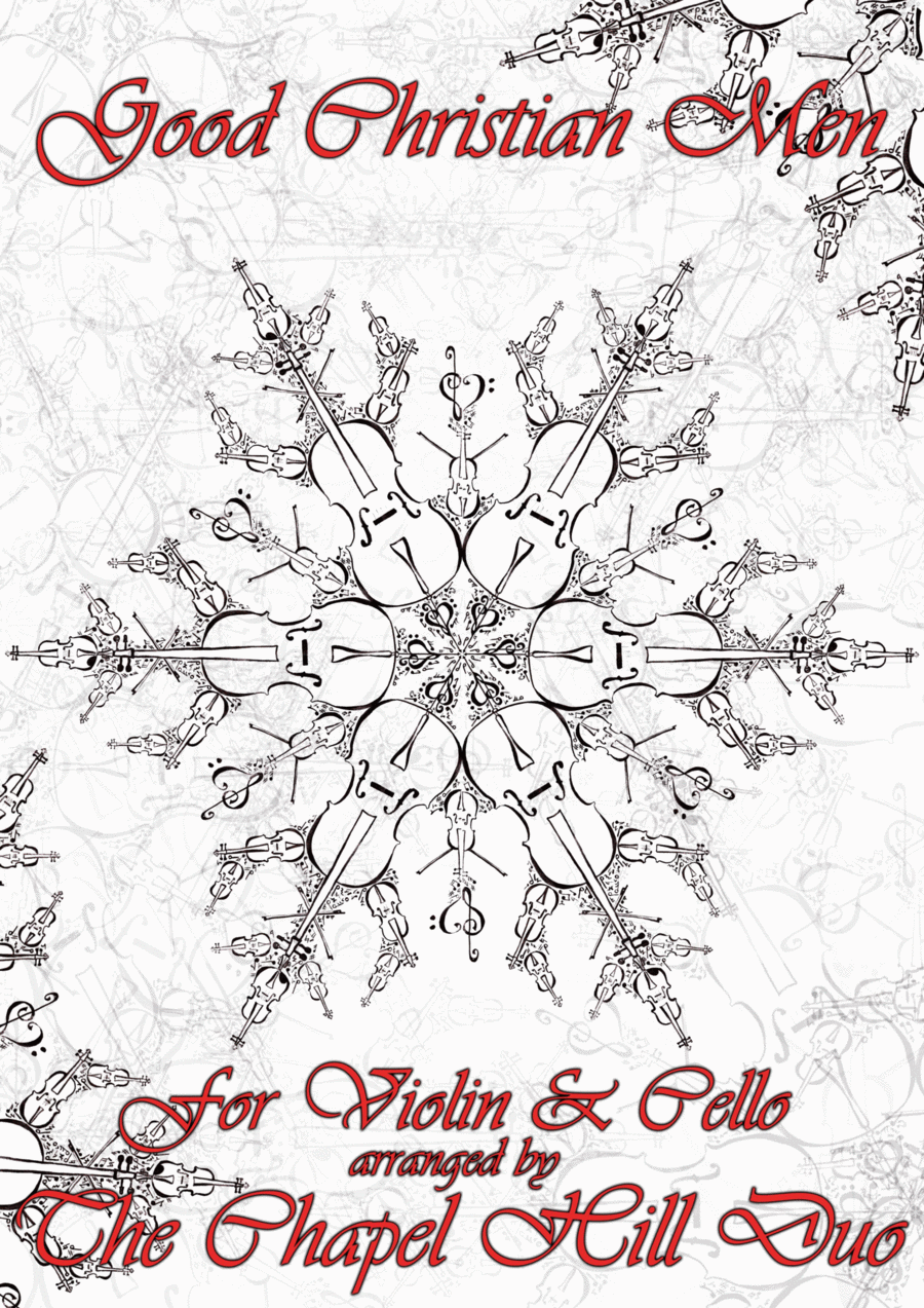 Good Christian Men Rejoice (In Dulci Jubilo) - Full Length Violin & Cello Arrangement in a Folk musi String Duet scores gallery preview page 1