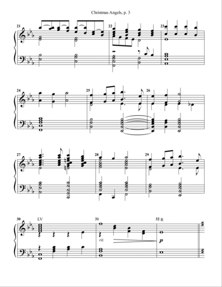 Christmas Angels Handbell Choir scores gallery preview page 3