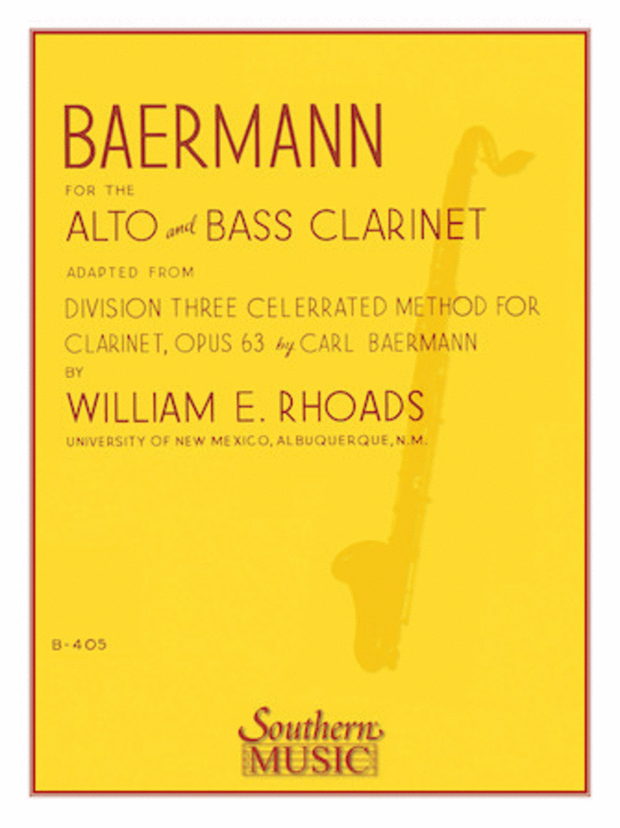Baermann for Alto and Bass Clarinet Bass Clarinet scores gallery preview page 1