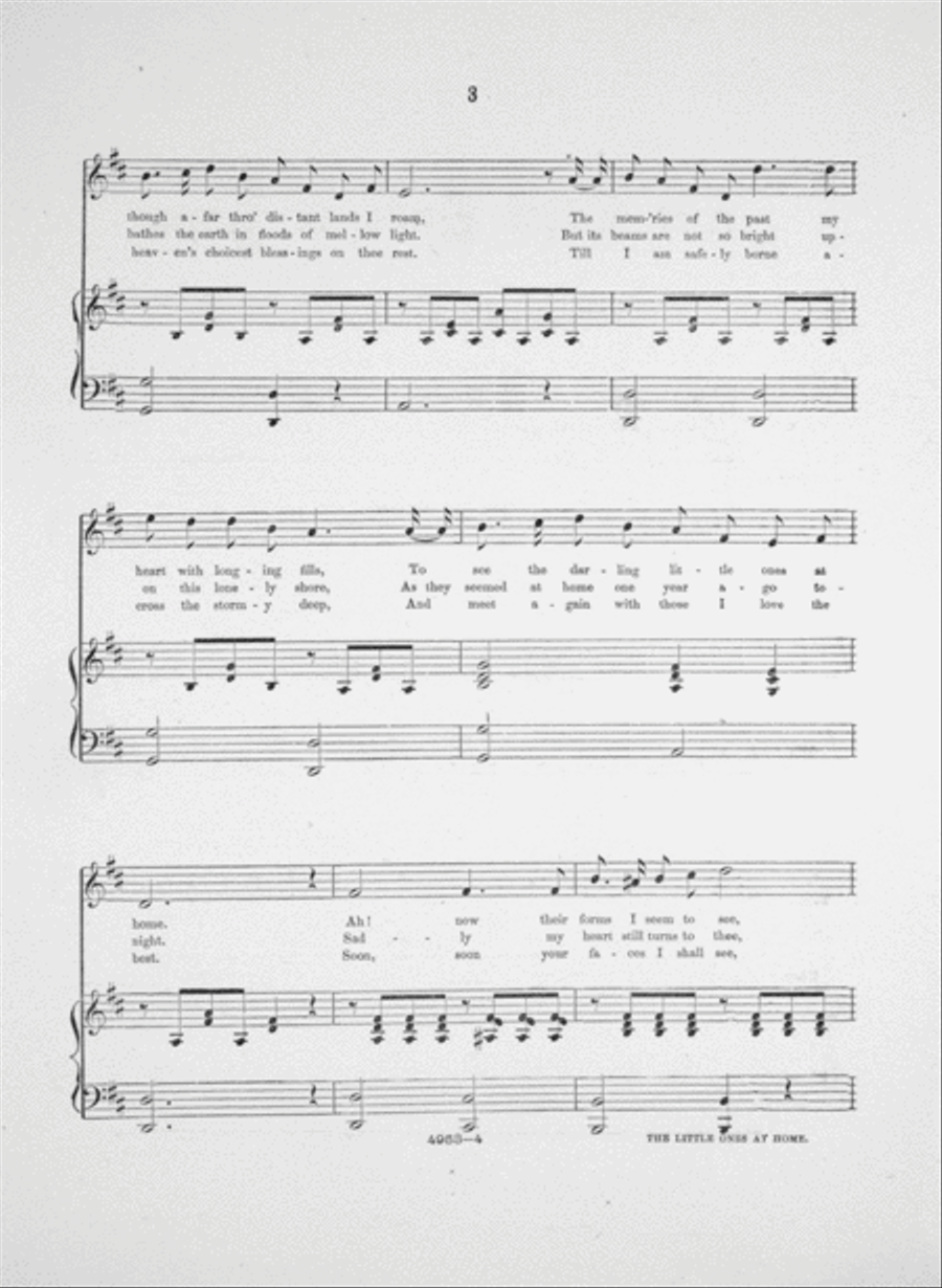 The Little Ones at Home. Song & Chorus 4-Part scores gallery preview page 3