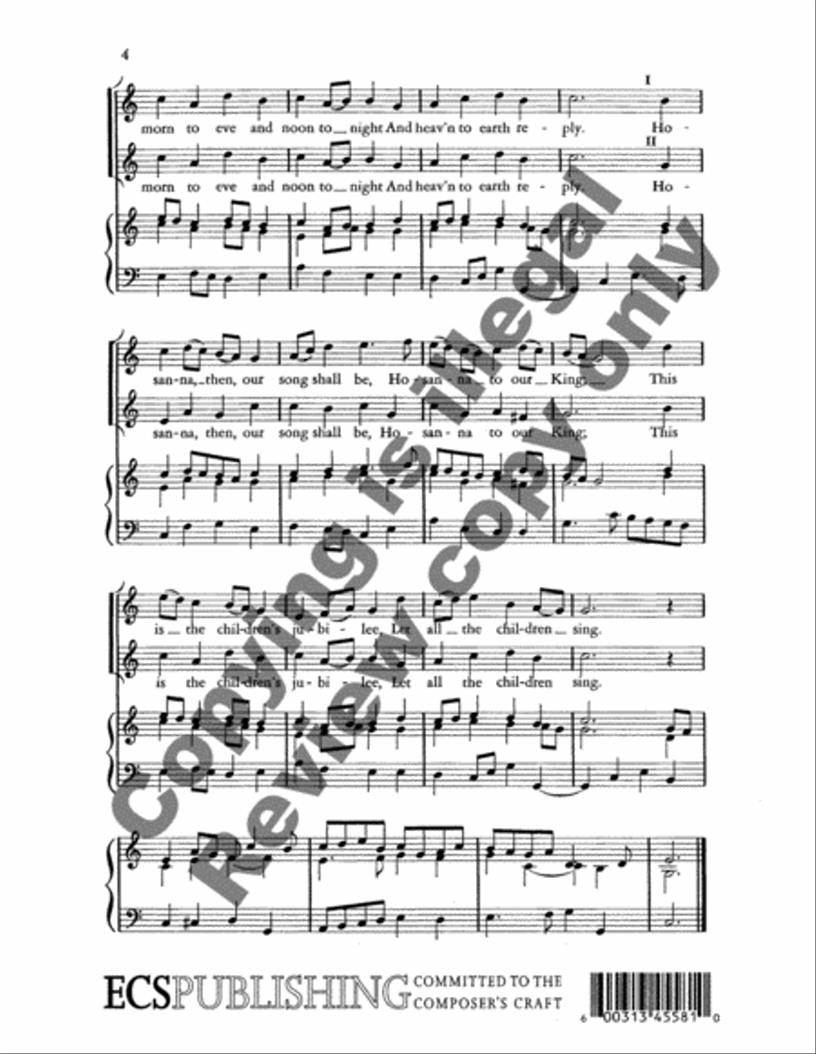 Hosanna, be the Children's Song SA scores gallery preview page 4