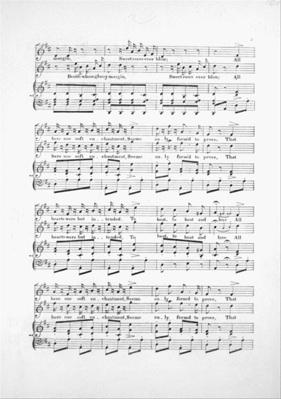 Oh Happy Banks of Ganges. A Duett Voice scores gallery preview page 3