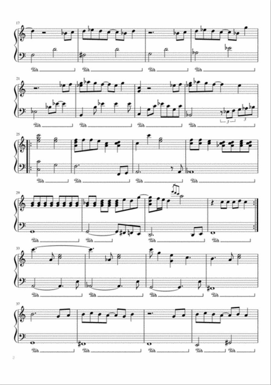 Life On Mars Easy Piano scores gallery preview page 2