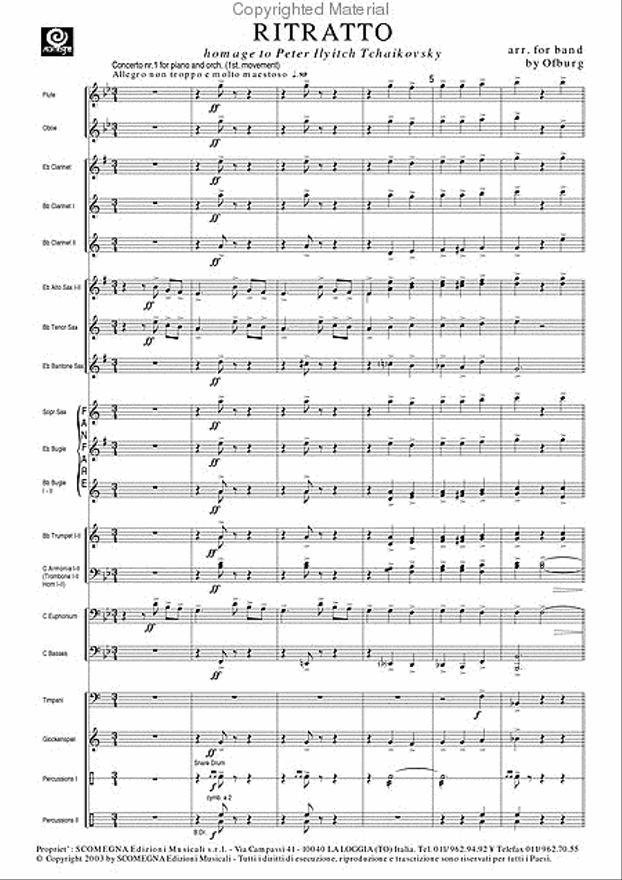 Ritratto (Portrait) Concert Band scores gallery preview page 2