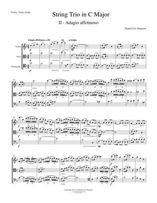 String Trio in C Major (Violin, Viola, Cello) 2nd Mvt.