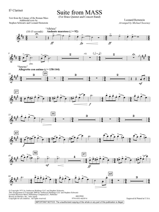 Suite from Mass (arr. Michael Sweeney) - Eb Clarinet