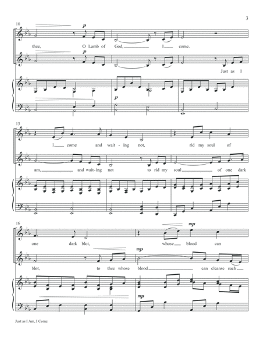Just as I Am, I Come Just as I Am, I Come 4-Part scores gallery preview page 4
