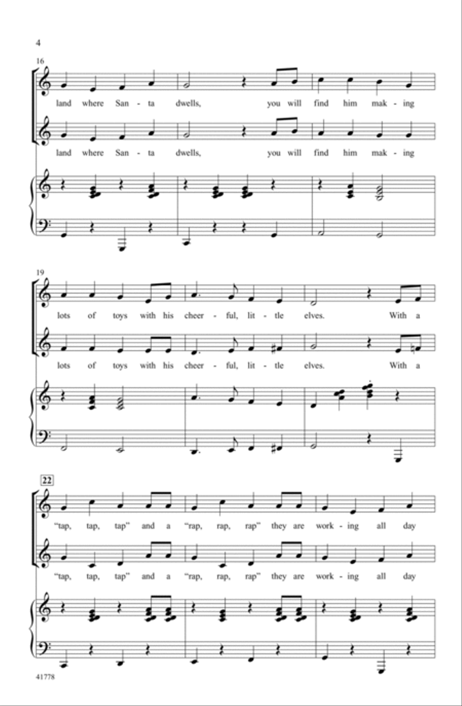 Merry Christmas! Merry Christmas! Choir scores gallery preview page 3