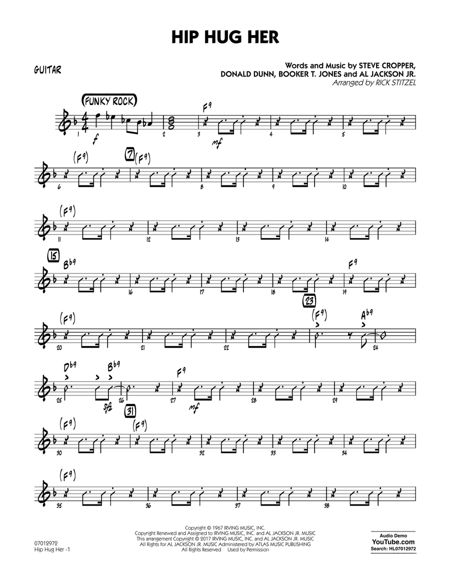 Hip Hug Her - Guitar Jazz Ensemble scores gallery preview page 1