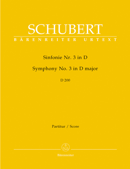 Symphony, No. 3 D major D 200