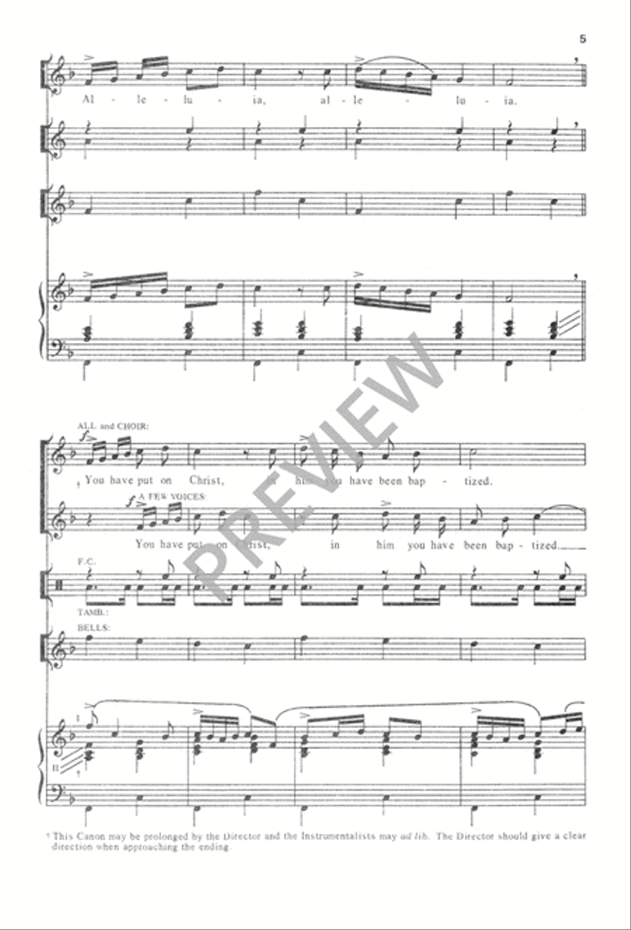 You Have Put On Christ Unison Choir scores gallery preview page 6