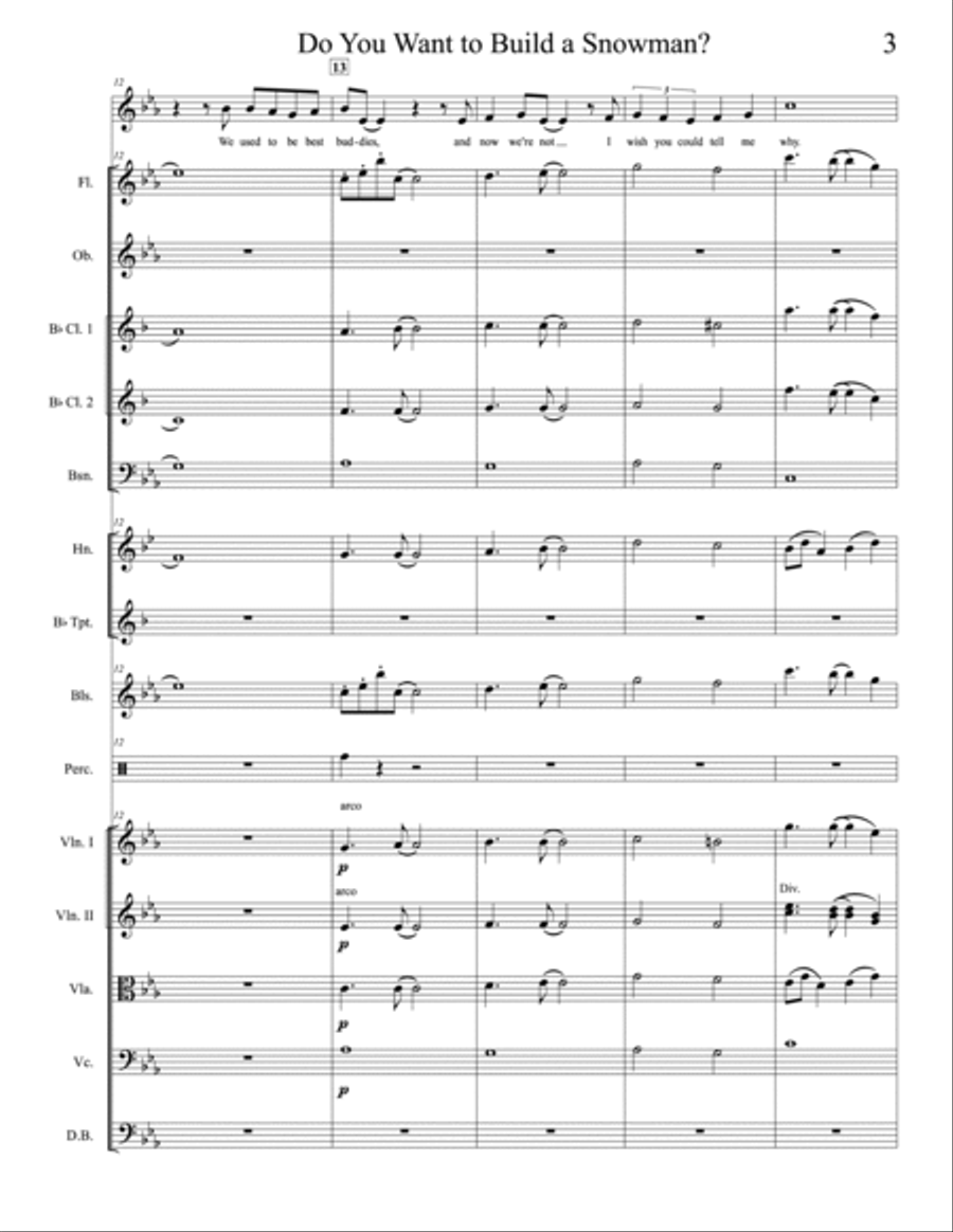 Do You Want To Build A Snowman? Large Ensemble scores gallery preview page 4