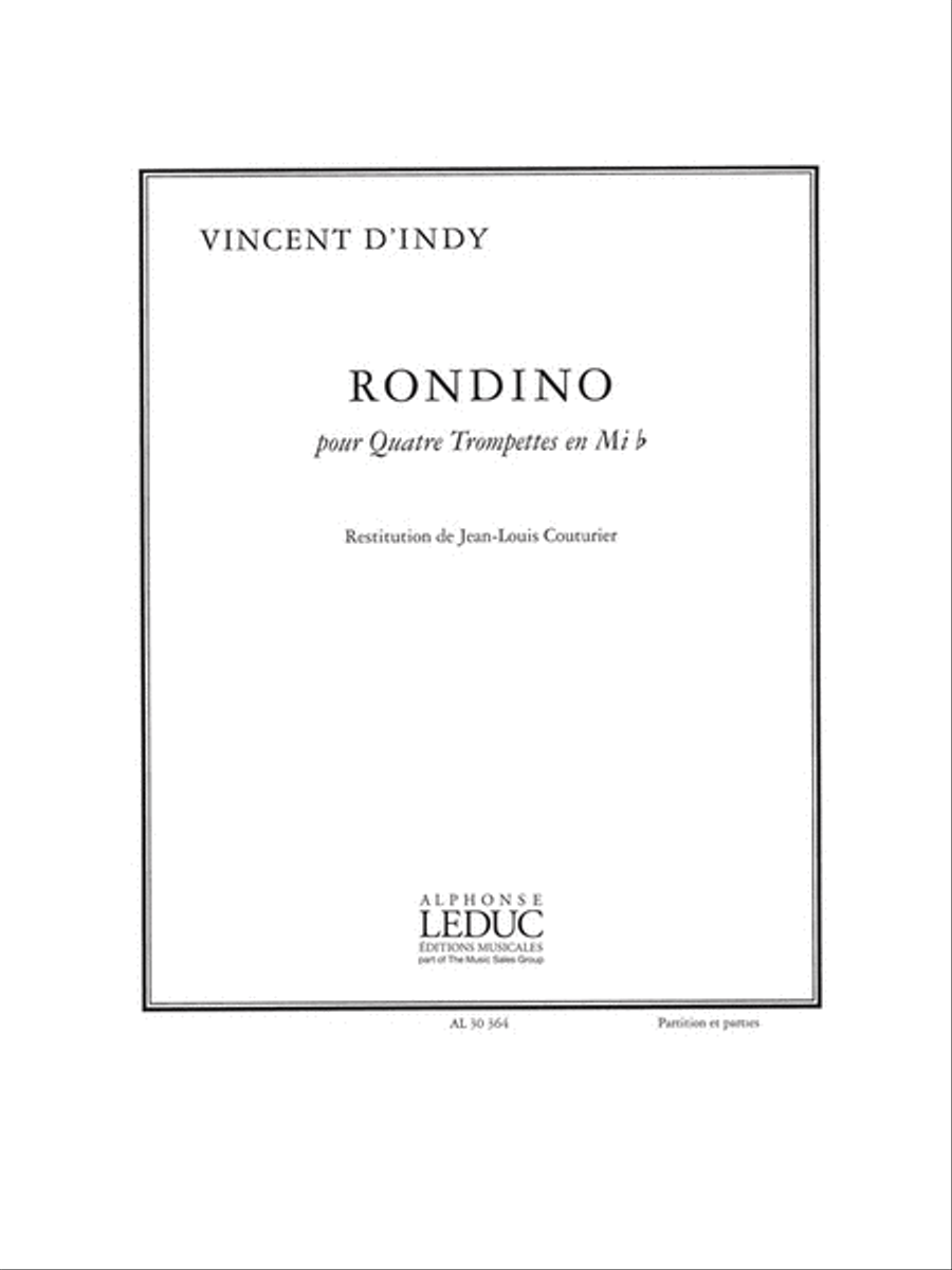 Indy Vincent D' Rondino 4 Trumpets In E Flat Score/parts