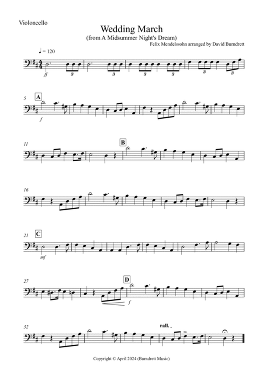 Wedding March (from A Midsummer Night's Dream) for Cello and Piano image number null