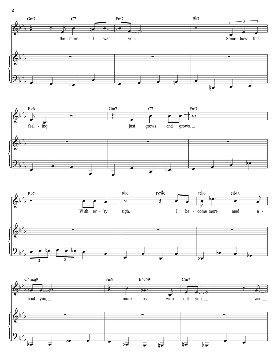 The More I See You Piano, Vocal, Guitar scores gallery preview page 2